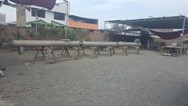 Transportador helicoidal tubular terminado